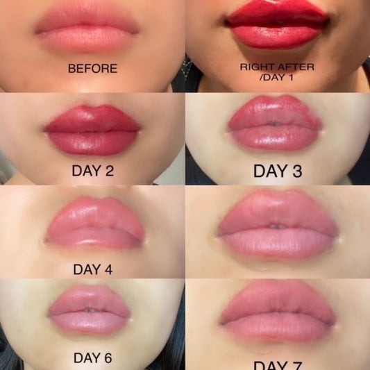 Lip Blush Tattoo Before and After Care